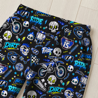 Personalized Yamaha Dirt Bike Pajamas – Custom Name Kids Motocross Pajama Set