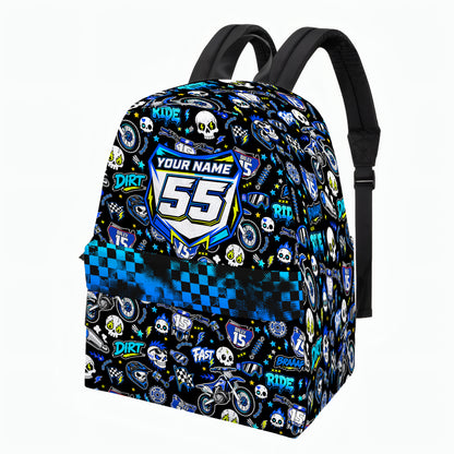 Personalized Yamaha Dirt Bike Backpack – Custom Name & Race Number
