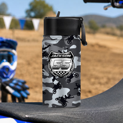 Camo Dirtbike Color - Personalized Bottle