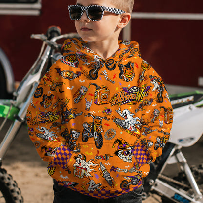 Halloween Dirt Bike Kids Hoodie