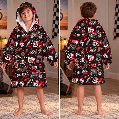 Honda Dirt Bike Kids Snug Hoodie-Fleece