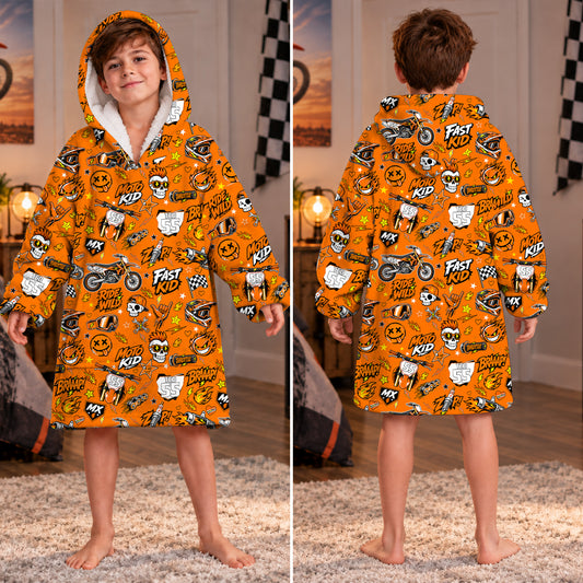 KTM Dirt Bike Kids Snug Hoodie-Fleece