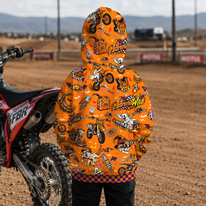 Halloween Dirt Bike Kids Hoodie