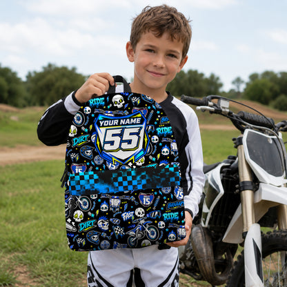 Personalized Yamaha Dirt Bike Backpack – Custom Name & Race Number