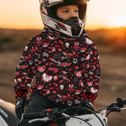 Kids GasGas Motocross Hoodie – Personalized