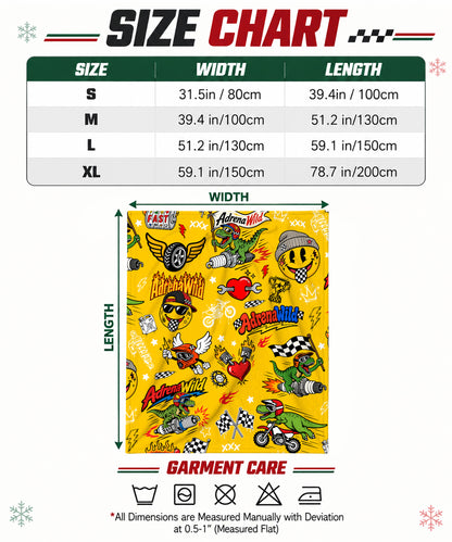 Vintage Dirt Bike Sherpa Blanket